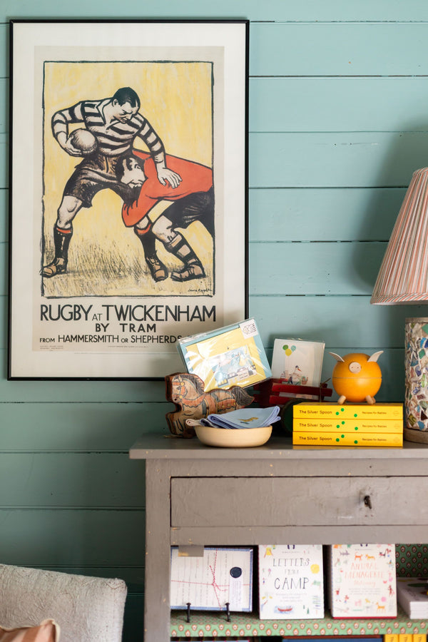 Framed Vintage Rugby Poster