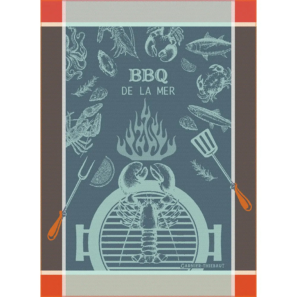 Sea & Smoke Jacquard Kitchen Towel