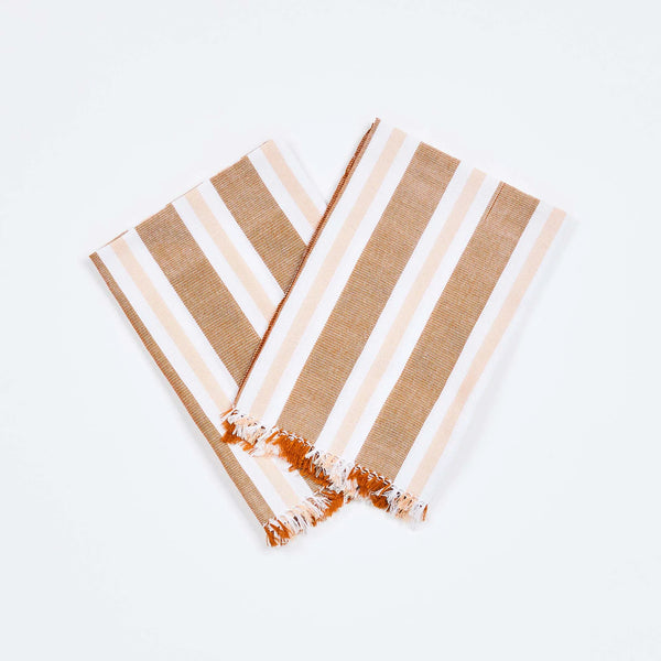 Tangerine Stripe Napkins | Set of 6