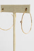 Gold Hoop Earrings with Diamond
