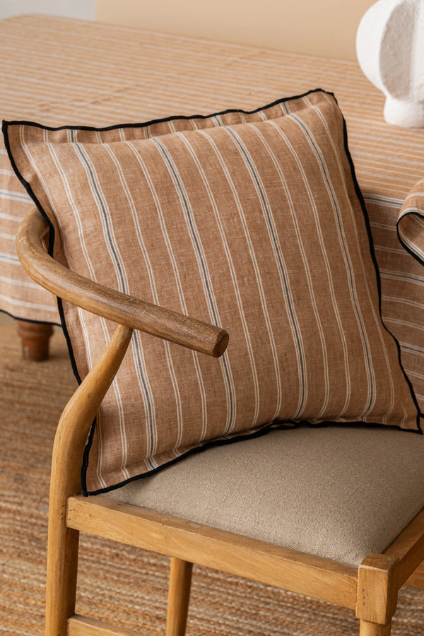 Flax Stripe Linen Pillow