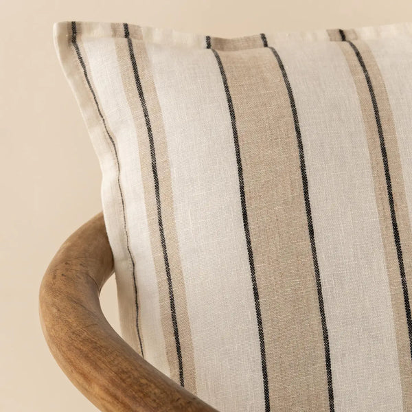 Neutral Stripe Linen Pillow
