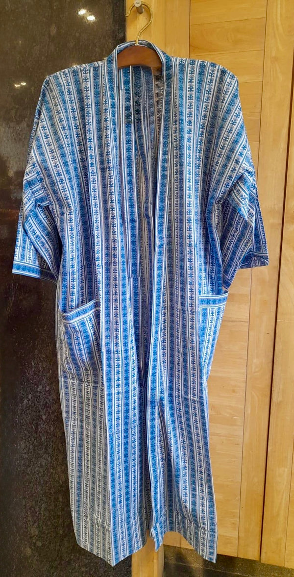 Cotton Block Print Robe | Karag