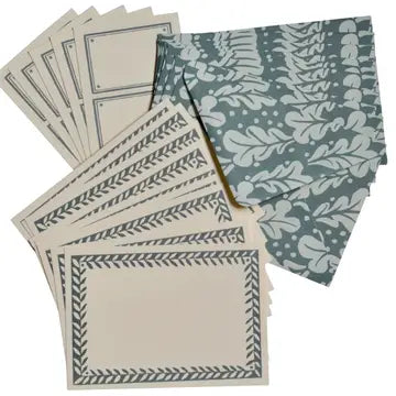 Notecard & Envelope Set | Duck Egg Vine