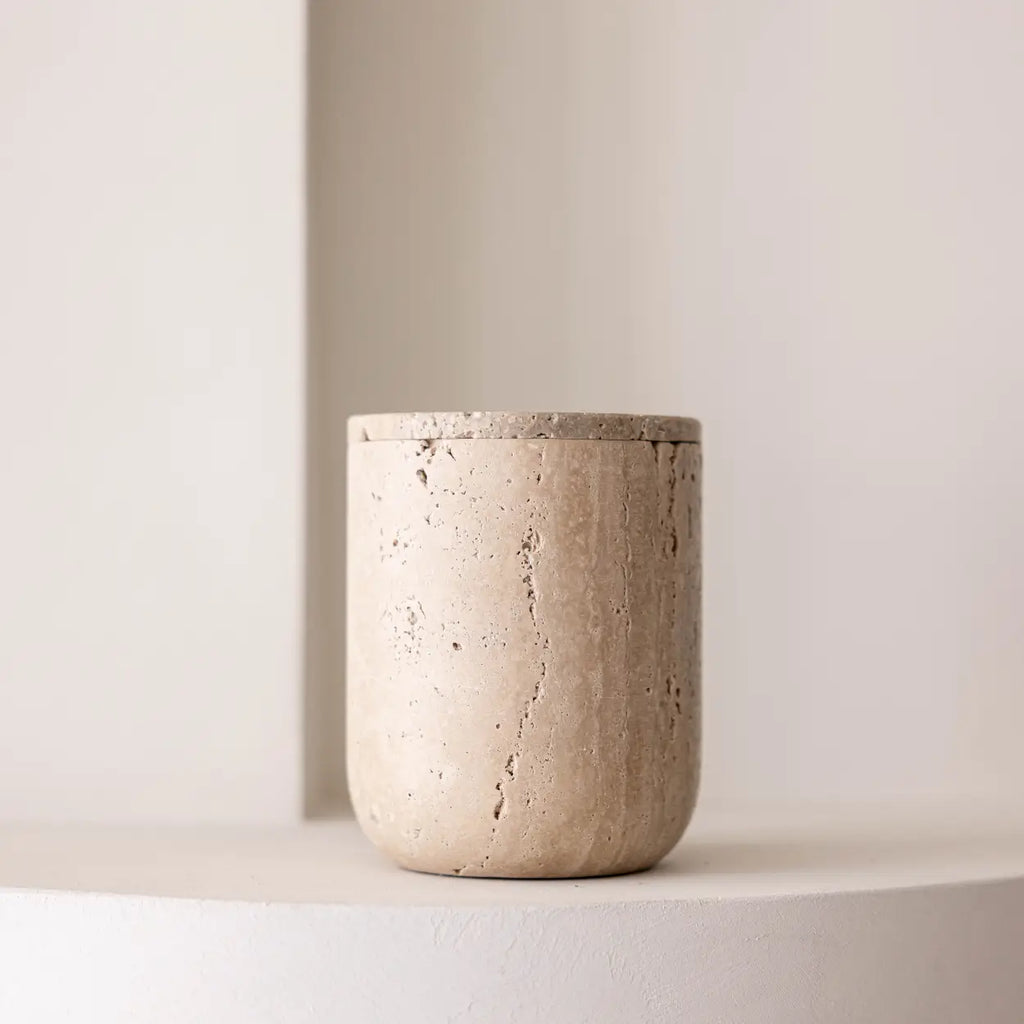 Travertine Canister