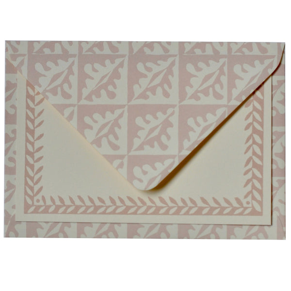 Notecard & Envelope Set | Blush Geo