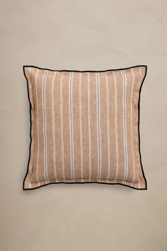 Flax Stripe Linen Pillow