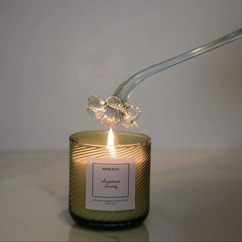 Glass Blossom Candle Snuffer