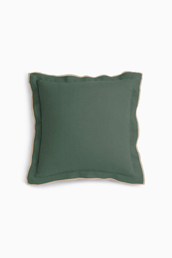 Bottle Green Linen Pillow