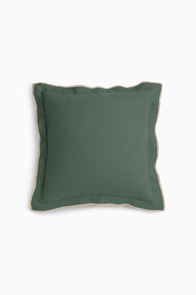 Bottle Green Linen Pillow