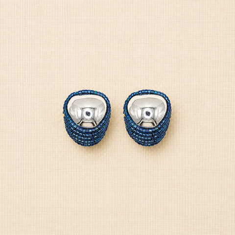 Really Mini Sole Earrings | Navy