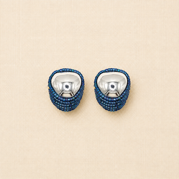 Really Mini Sole Earrings | Navy