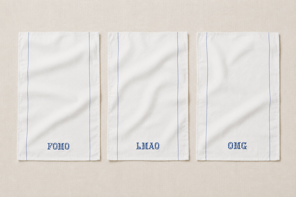 Cheeky Monogram Tea Towel
