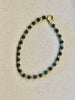 Malachite, Czech Glass & Brass Necklace