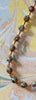 Teal Czech Glass & Brass Necklace