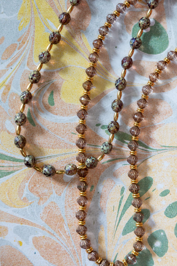 Brown Czech Glass Necklace