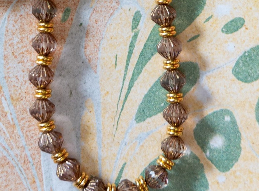 Brown Czech Glass Necklace