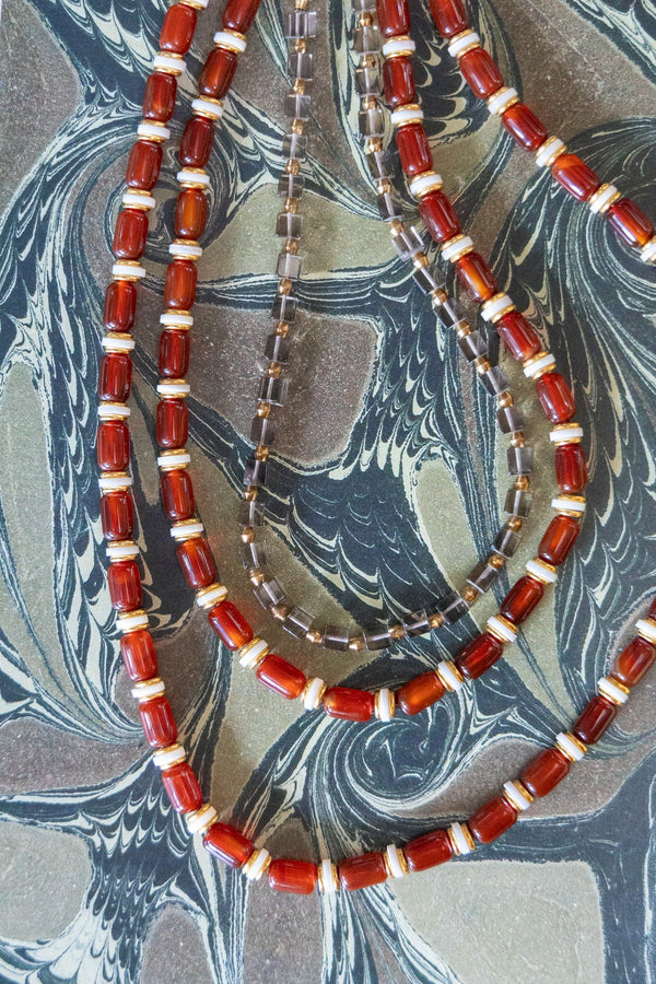 Smokey Quartz Cube Necklace