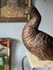 Brass & Copper Peacock Sculpture, signed