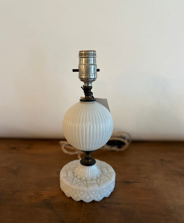 Antique Milk Glass Lamp