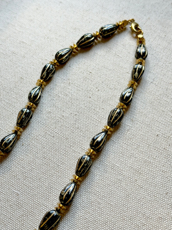 Czech Glass Teardrop Necklace