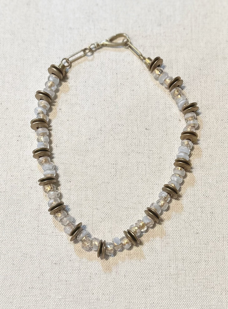 Czech Glass & Brass Necklace
