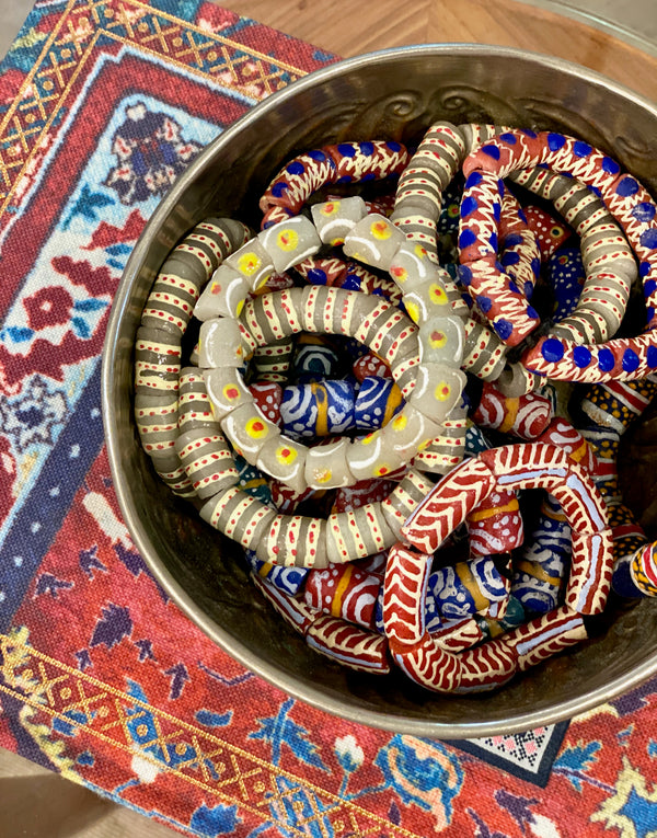 Glass Krobo Bead Bracelet