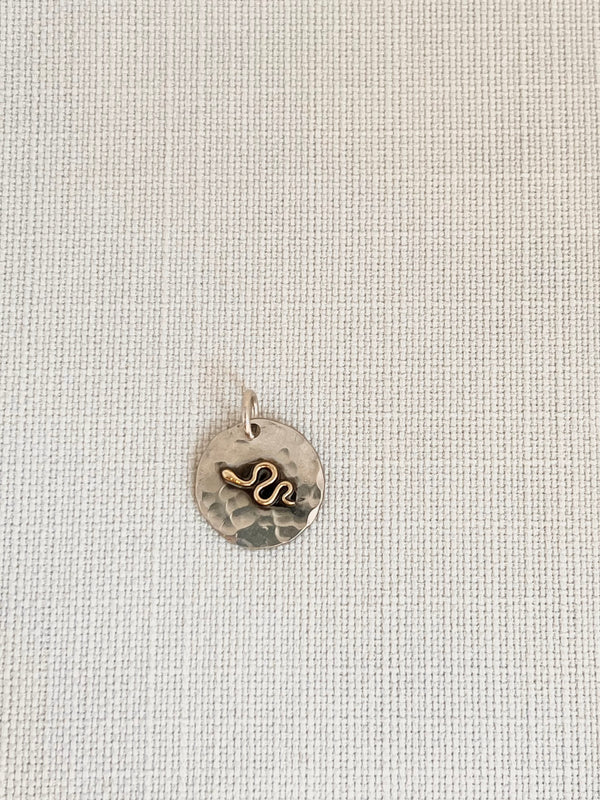 Round Pendant with Snake