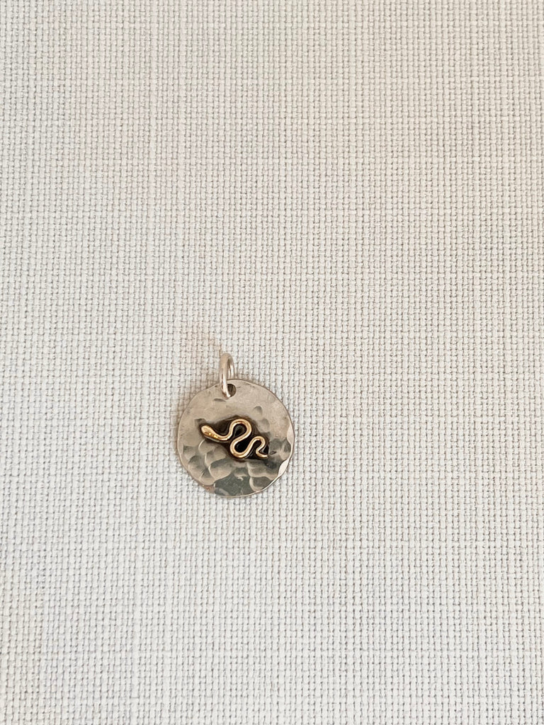 Round Pendant with Snake