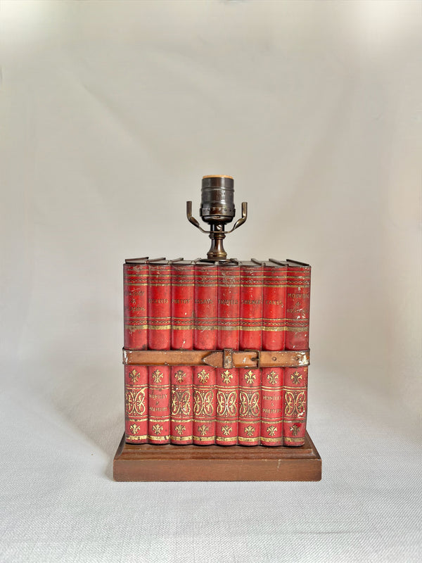 Antique Tole Book Lamp