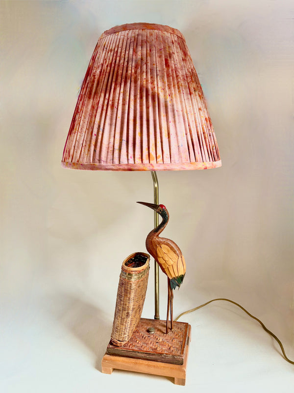 Hand-Dyed Silk Charmuse Lamp Shade