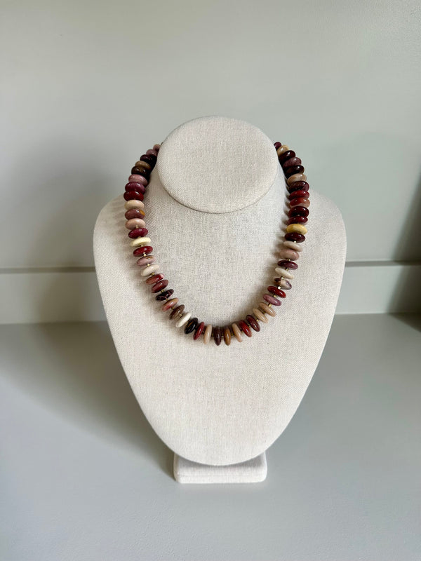 Mookaite & Brass Abacus Necklace