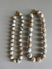 Mother of Pearl, Czech Glass & Gold Plated Brass Necklace, Lg
