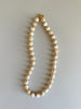 Mother of Pearl, Czech Glass & Gold Plated Brass Necklace, Sm