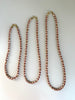 Rose Copper Czech Glass Necklace - Long