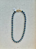 Blue Czech Glass Necklace, Short