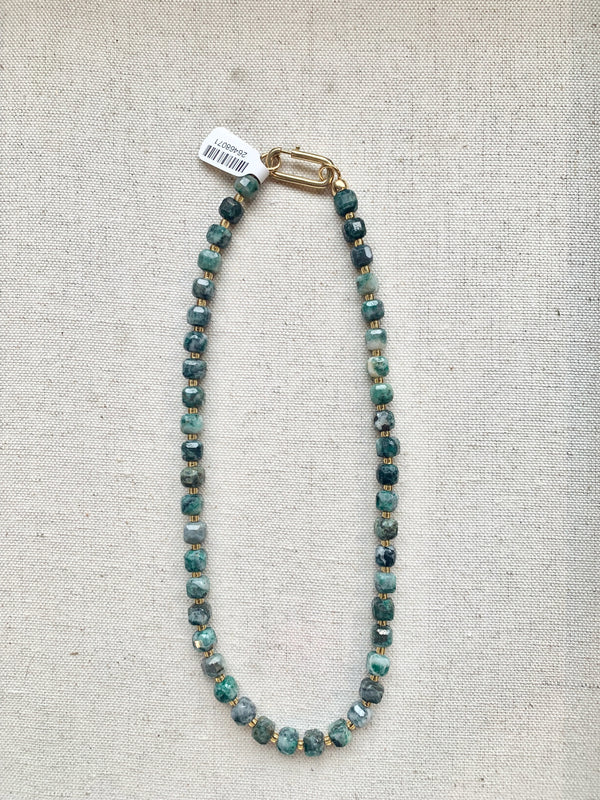 Jade & Pyrite Necklace