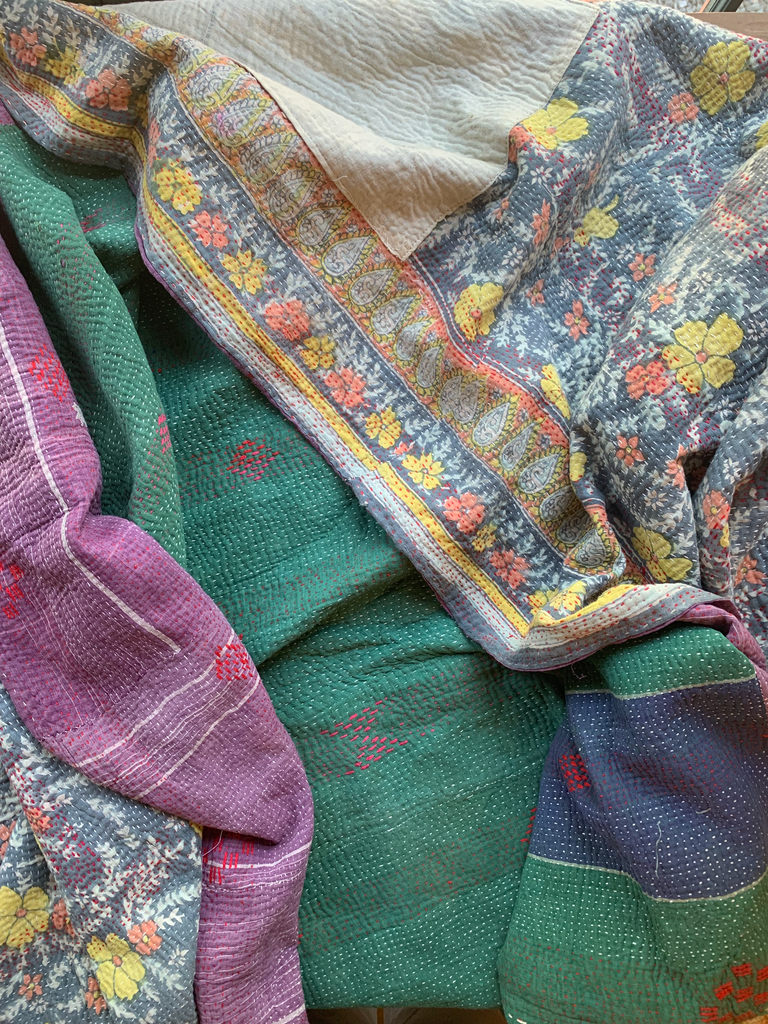 Vintage Kantha Quilt | Alpine