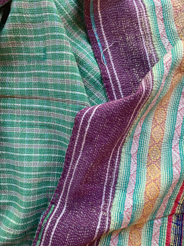 Vintage Kantha Quilt | Laramie