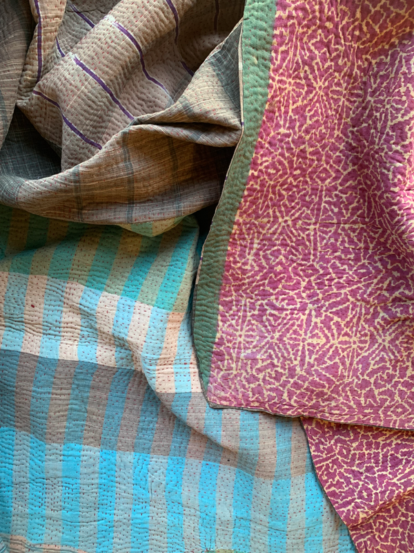 Vintage Kantha Quilt | Salado
