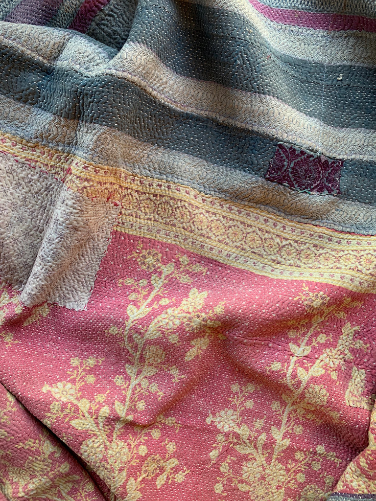 Vintage Kantha Quilt | Billings