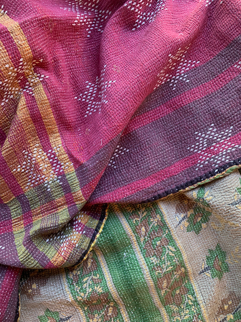 Vintage Kantha Quilt | Dakota