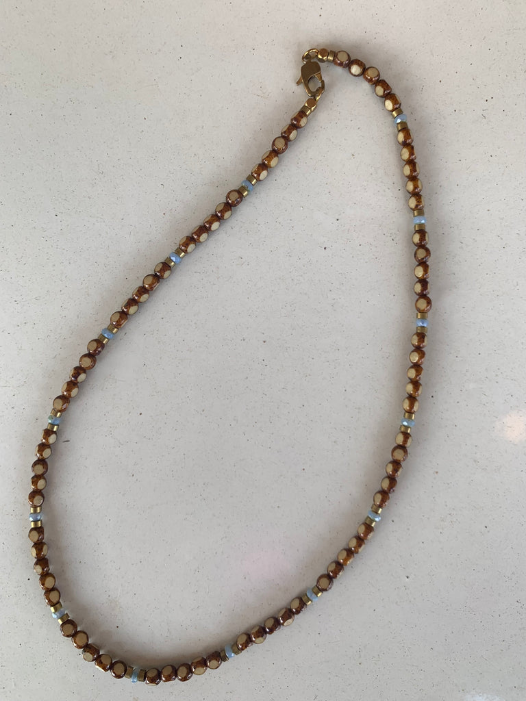 Sepia Czech Glass Necklace