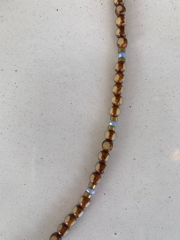 Sepia Czech Glass Necklace