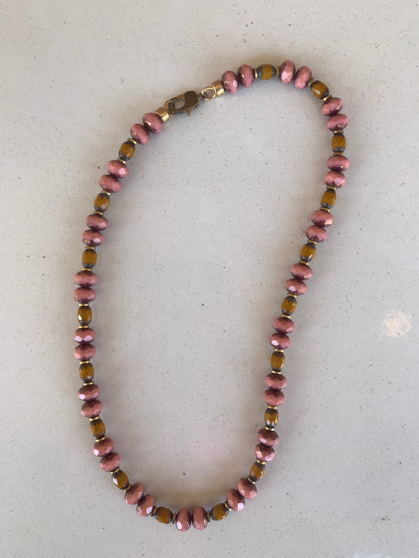 Rose & Ochre Czech Glass Necklace