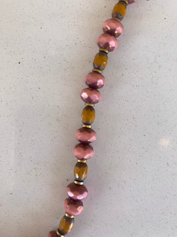 Rose & Ochre Czech Glass Necklace