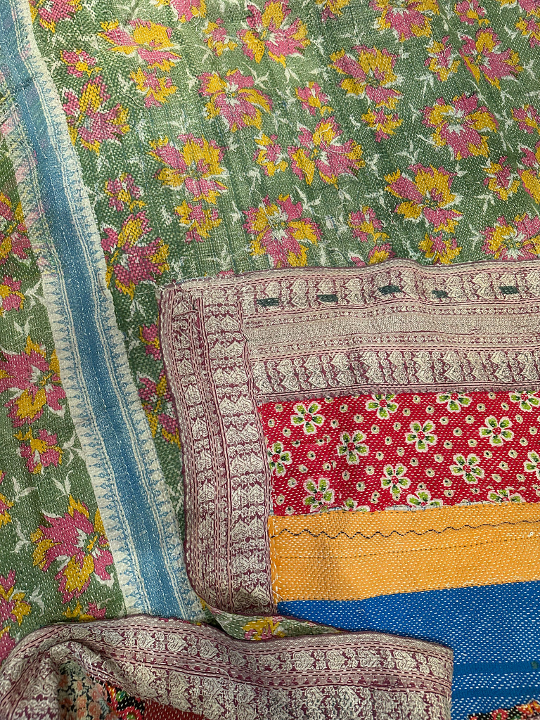 Vintage Kantha Quilt | Tomar