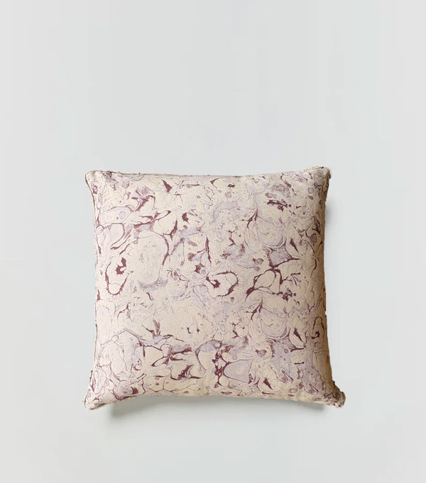 Hand-Marbled Linen Euro