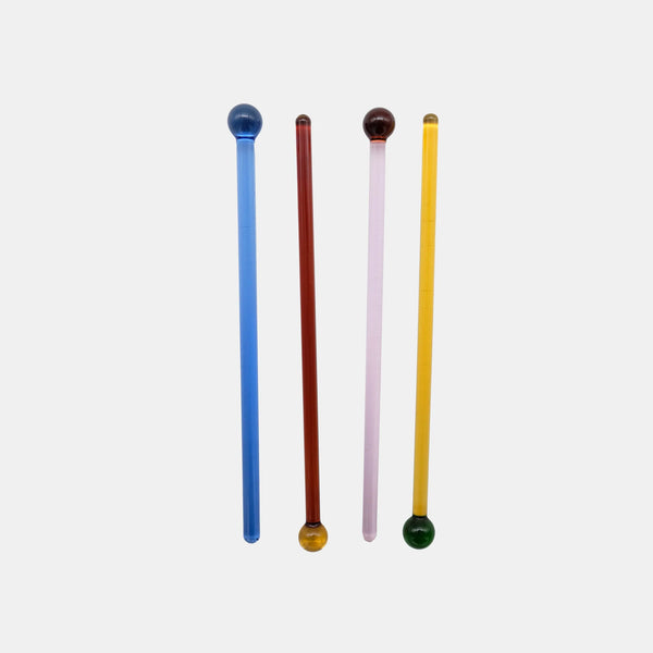 Set of 4 Glass Stirrers