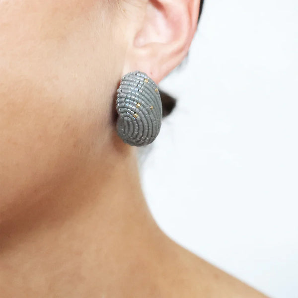 Mini Arele Earrings | Iris Gray